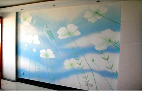 禄丰画墙绘怎么画好白云的蓬松感？