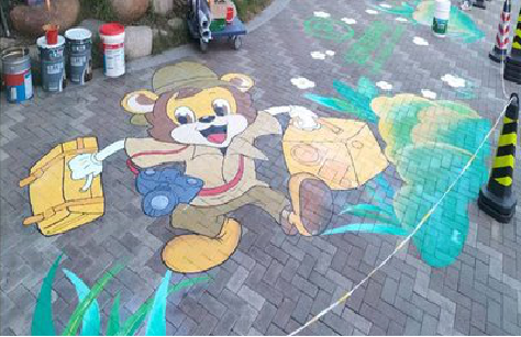 禄丰夏季画地面彩绘会遇到的问题