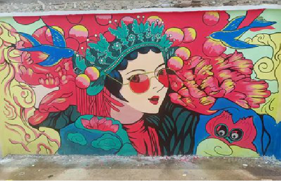 禄丰墙体彩绘-网红墙