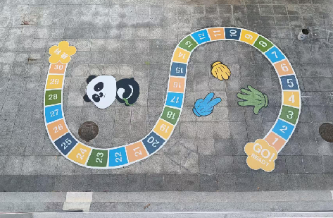 禄丰地面游戏彩绘