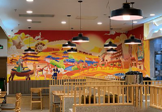 禄丰商业空间彩绘介绍。