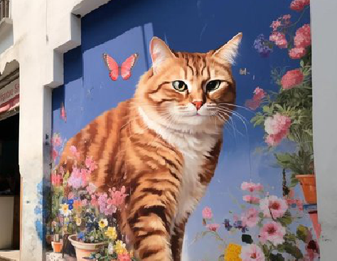 禄丰自己绘制有个性的手绘墙