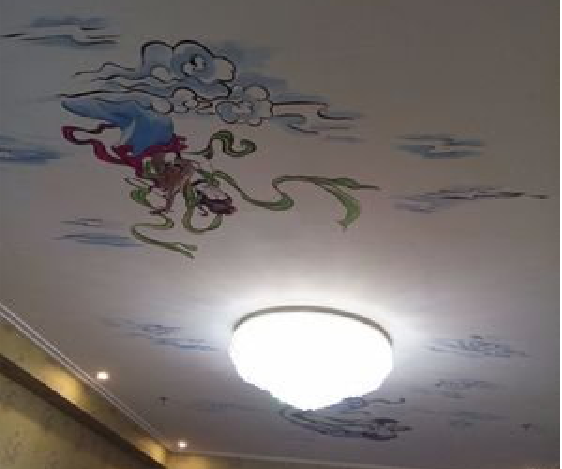 禄丰如何快速绘制天花板上的手绘墙？