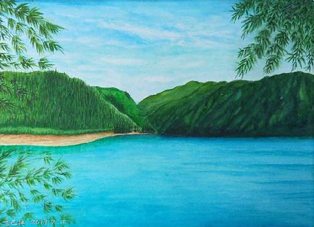 禄丰在墙绘中，如何绘画绿水青山？