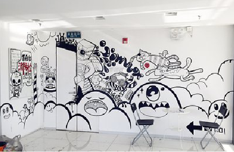 禄丰手绘墙并非传统涂鸦。