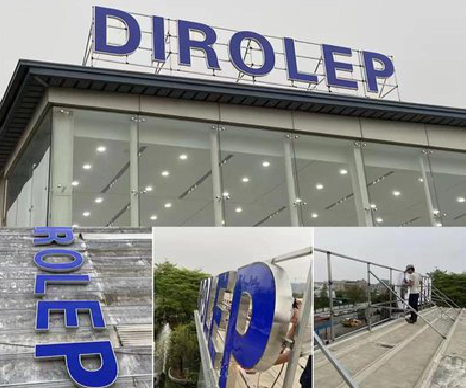 禄丰楼顶发光字安装的注意事项。